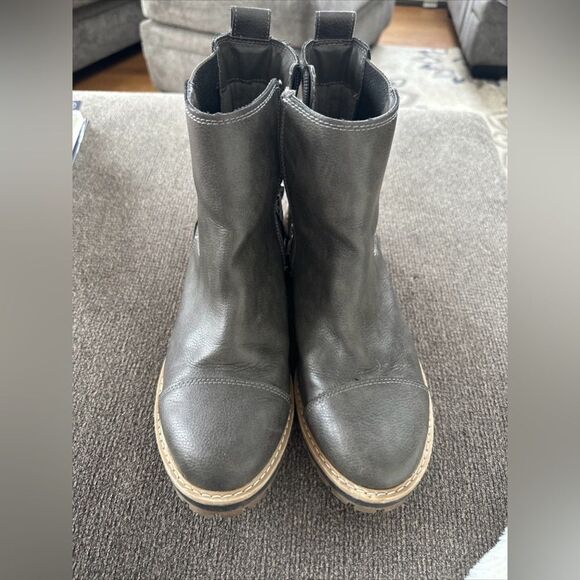 Time And Tru Ankle Boots Womens Size 9 Brown Side Zip - Picture 1 of 12